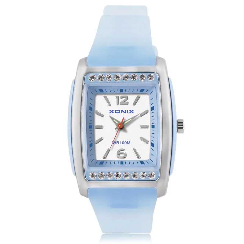 New Fashion Simple Ladies Quartz Elegant Women Watches PU Strap Swimming Diving Waterproof 100M Relogio Feminino RE