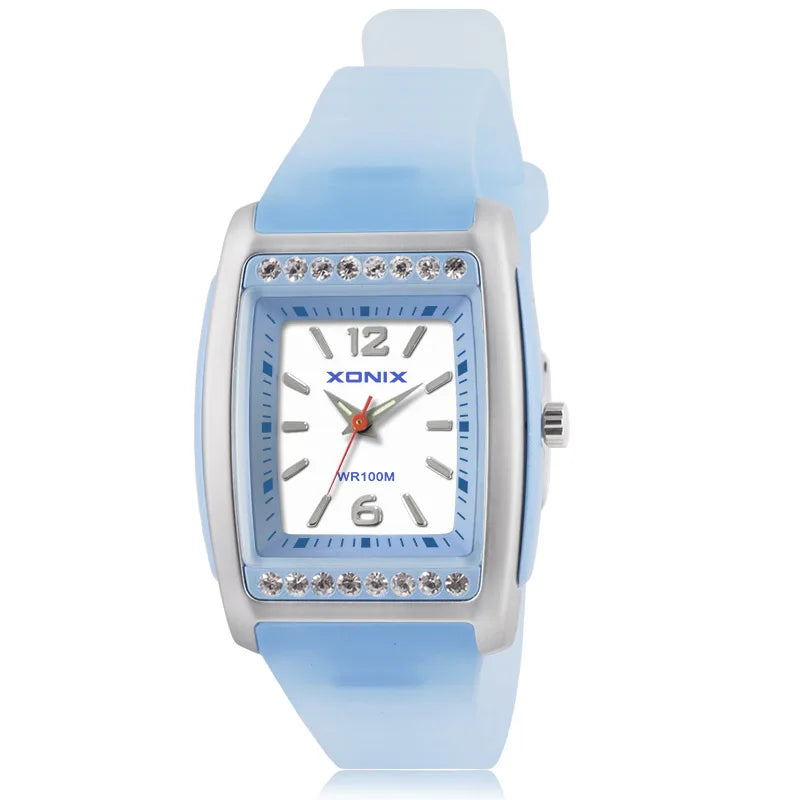 New Fashion Simple Ladies Quartz Elegant Women Watches PU Strap Swimming Diving Waterproof 100M Relogio Feminino RE