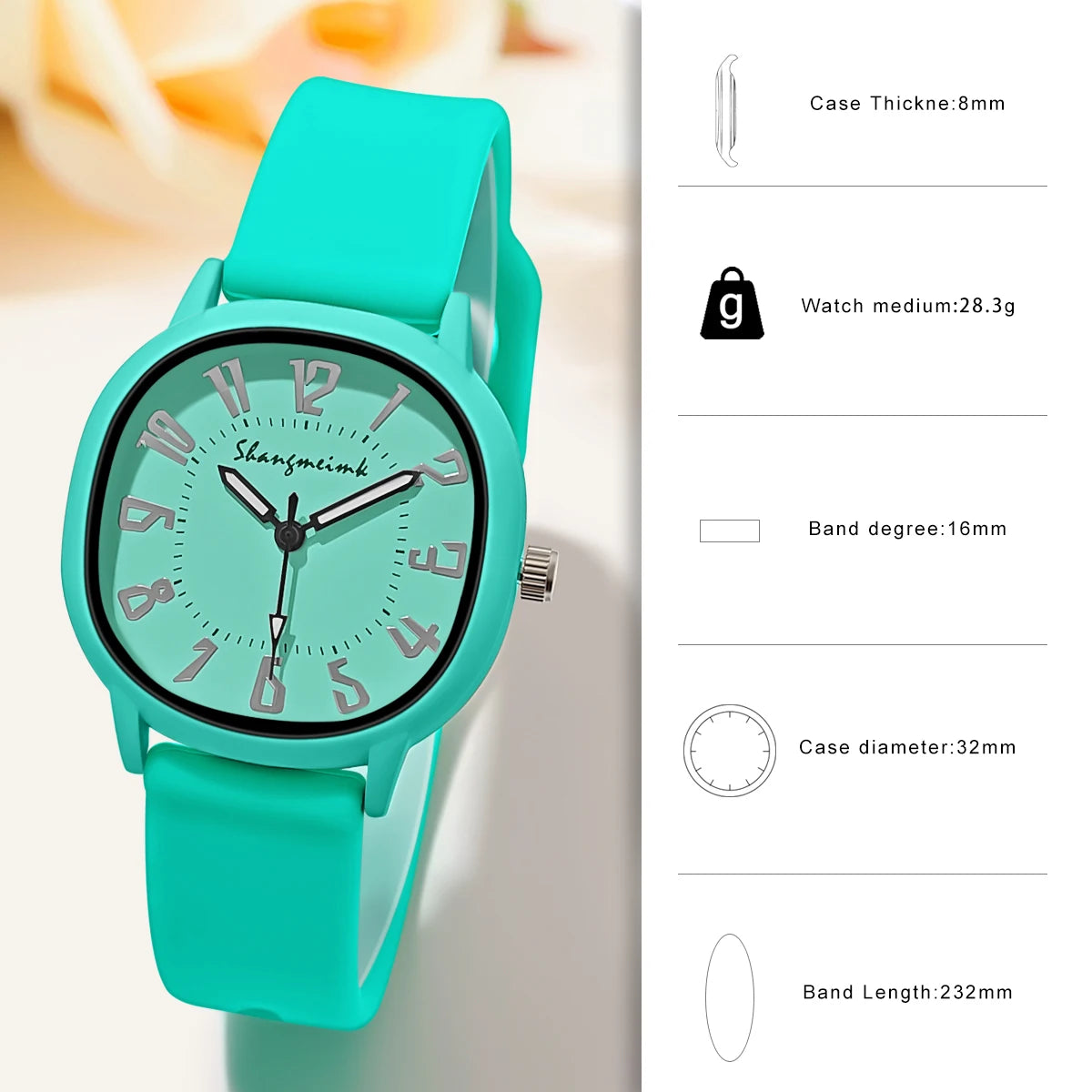 Fashion Women'S Watch Silicone Strap Wristwatch Quartz Watches for Women Clock Ladies Watch Gift Reloj Mujer Relojes De Mujer