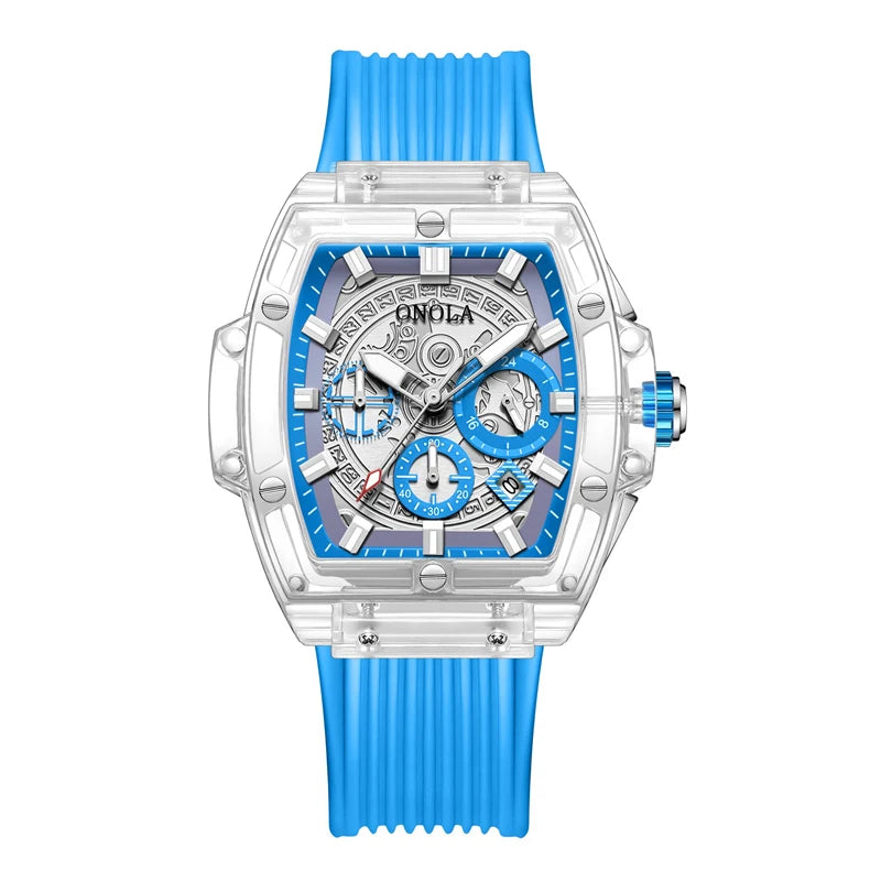 Fashion Watch Men and Women Brand  Luxury Transparent Plastic Waterproof Quartz Silicone Men Watches Relojes Para Hombre