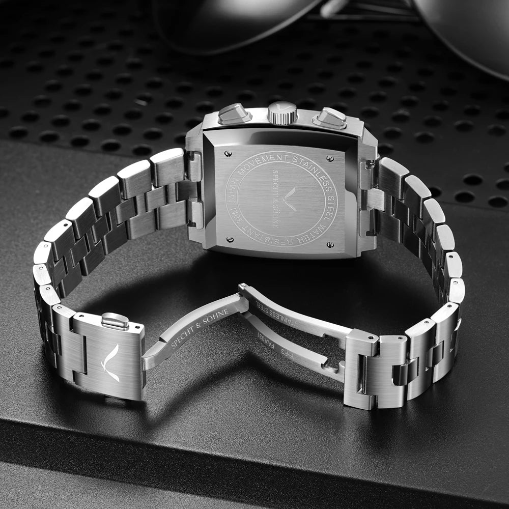 Relojes Hombre Specht & Söhne New Hot Watches Men Luxury Brand Male Japan VK64 Chronograph Trendy Sport Wristatch Waterproof
