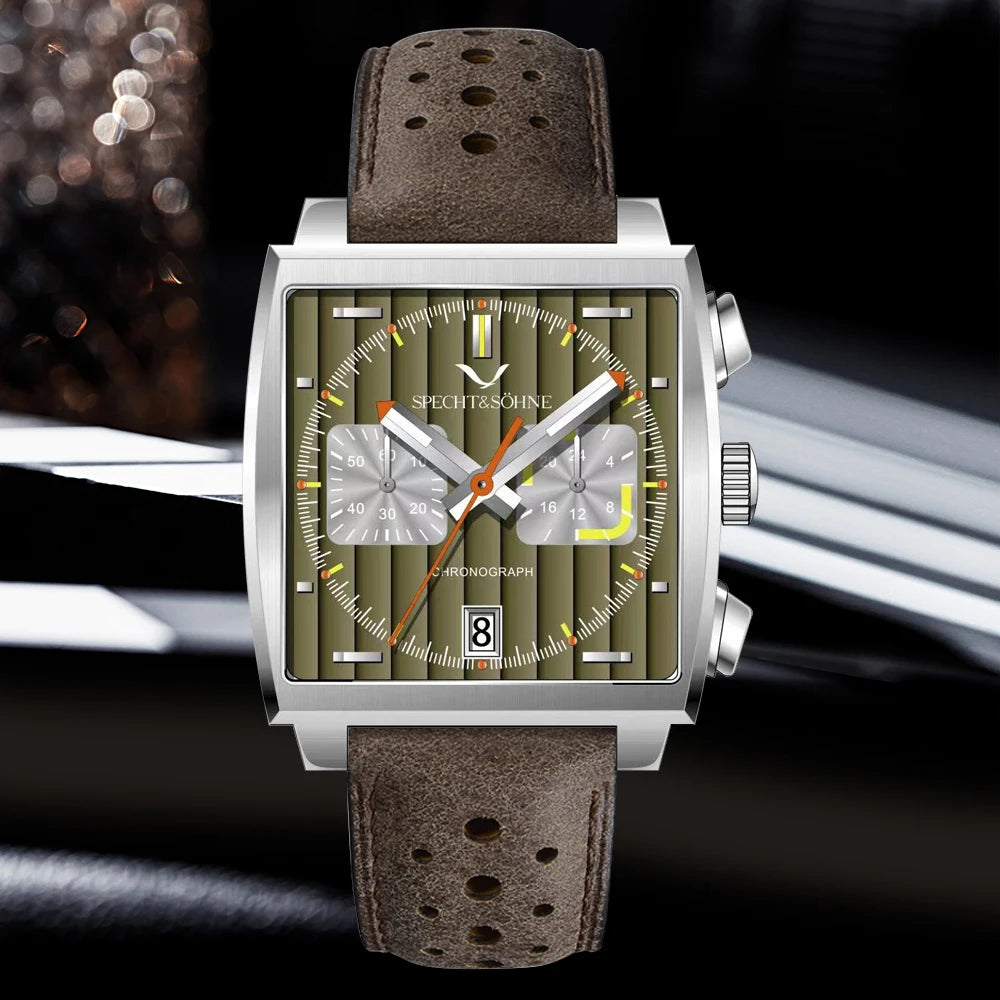 Relojes Hombre Specht & Söhne New Hot Watches Men Luxury Brand Male Japan VK64 Chronograph Trendy Sport Wristatch Waterproof