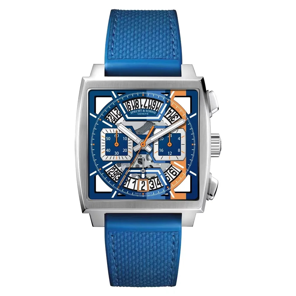 Relojes Hombre Specht & Söhne New Hot Watches Men Luxury Brand Male Japan VK64 Chronograph Trendy Sport Wristatch Waterproof