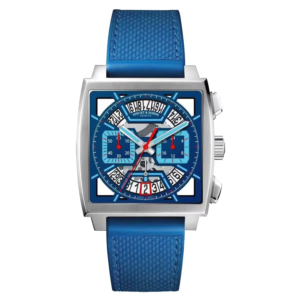 Relojes Hombre Specht & Söhne New Hot Watches Men Luxury Brand Male Japan VK64 Chronograph Trendy Sport Wristatch Waterproof