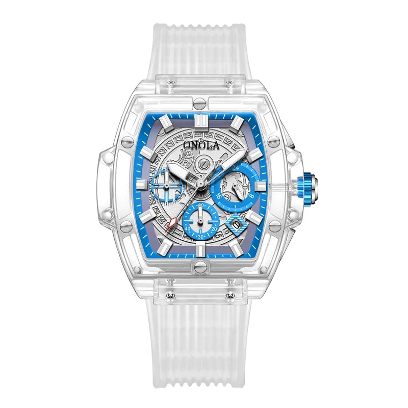Fashion Watch Men and Women Brand  Luxury Transparent Plastic Waterproof Quartz Silicone Men Watches Relojes Para Hombre