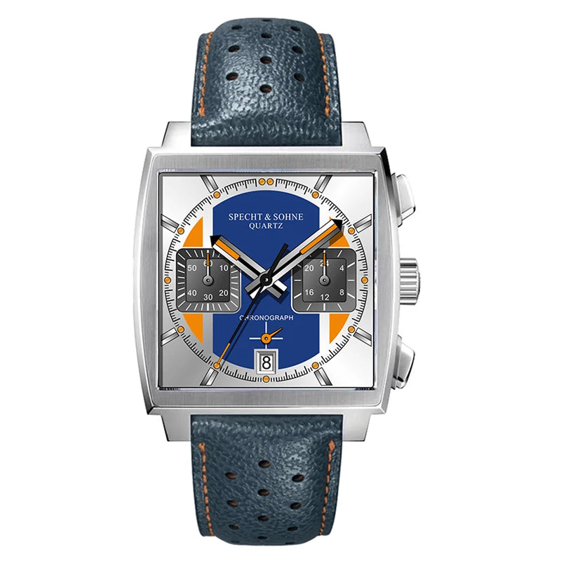 Relojes Hombre Specht & Söhne New Hot Watches Men Luxury Brand Male Japan VK64 Chronograph Trendy Sport Wristatch Waterproof