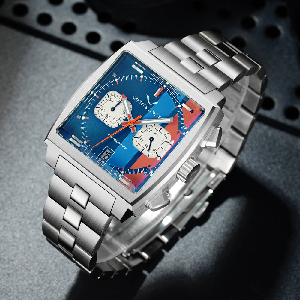 Relojes Hombre Specht & Söhne New Hot Watches Men Luxury Brand Male Japan VK64 Chronograph Trendy Sport Wristatch Waterproof