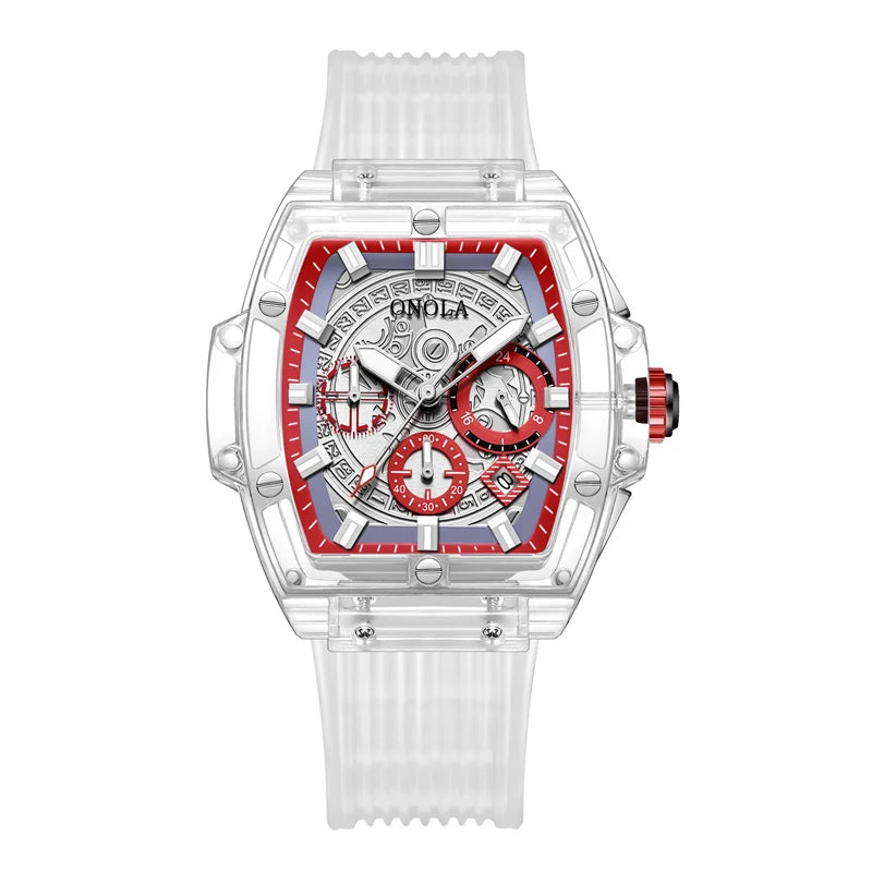 Fashion Watch Men and Women Brand  Luxury Transparent Plastic Waterproof Quartz Silicone Men Watches Relojes Para Hombre