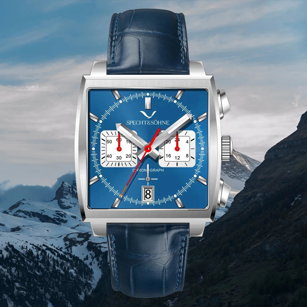 Relojes Hombre Specht & Söhne New Hot Watches Men Luxury Brand Male Japan VK64 Chronograph Trendy Sport Wristatch Waterproof