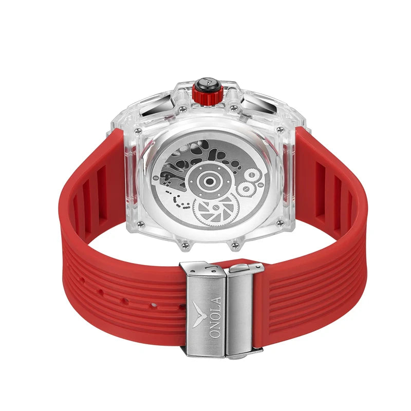 Fashion Watch Men and Women Brand  Luxury Transparent Plastic Waterproof Quartz Silicone Men Watches Relojes Para Hombre