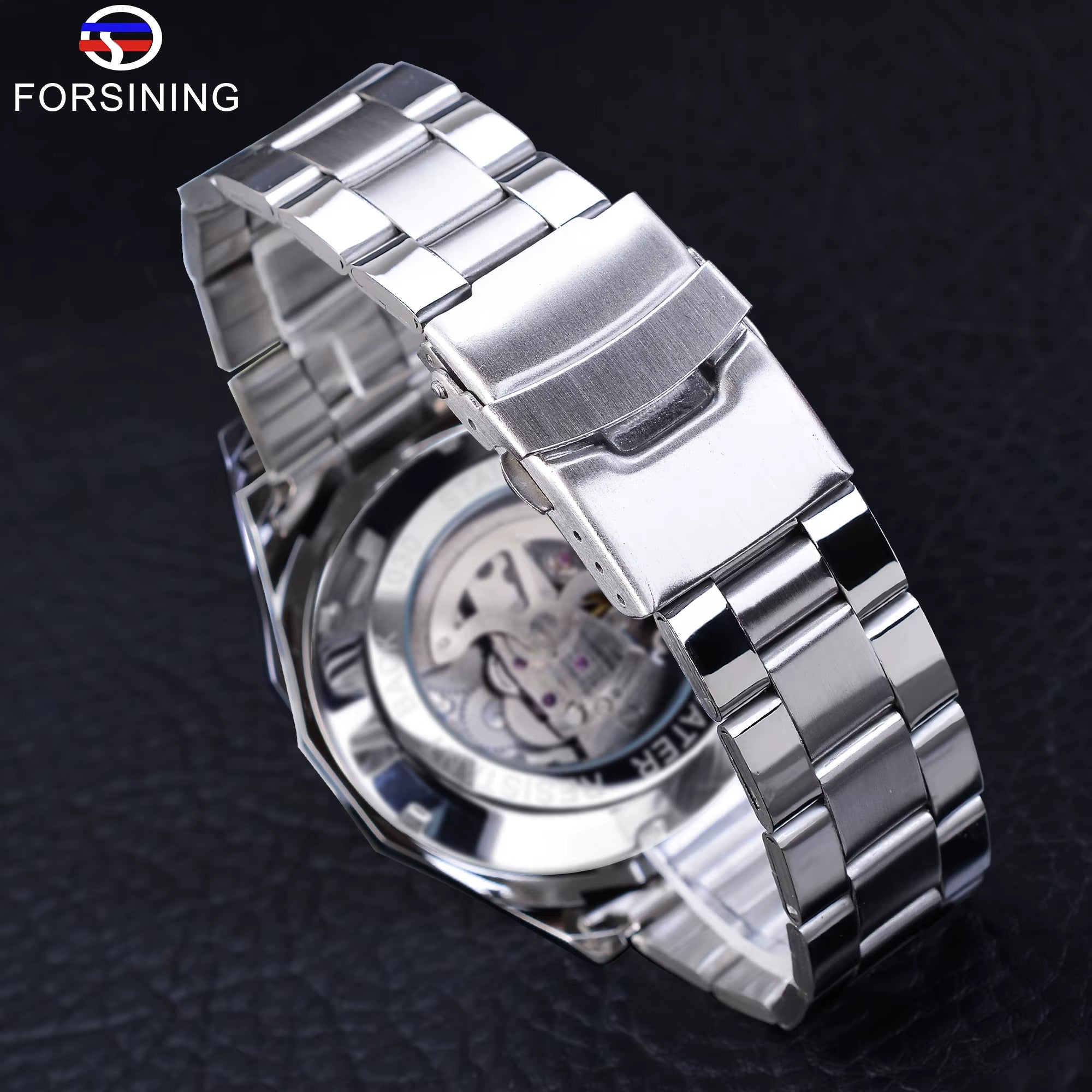 2025 Stainless Steel Waterproof Mens Skeleton Watches Top Brand Luxury Transparent Mechanical Sport Male Wrist Watches
