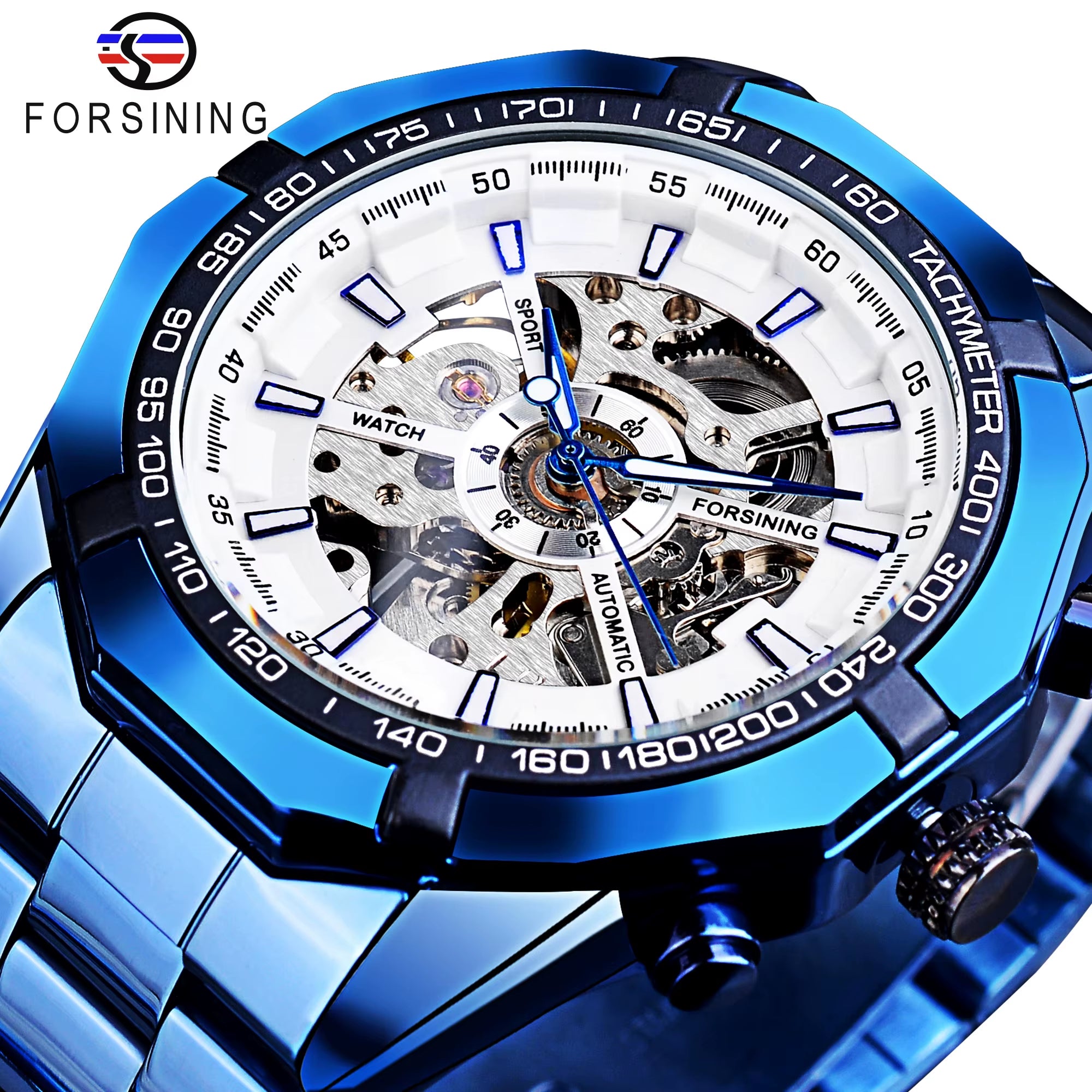 2025 Stainless Steel Waterproof Mens Skeleton Watches Top Brand Luxury Transparent Mechanical Sport Male Wrist Watches