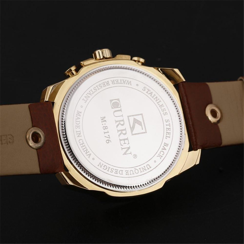 Reloj Relogio Para Hombre Elegante De Cuarzo Relojes Fino De Caballero Cuero